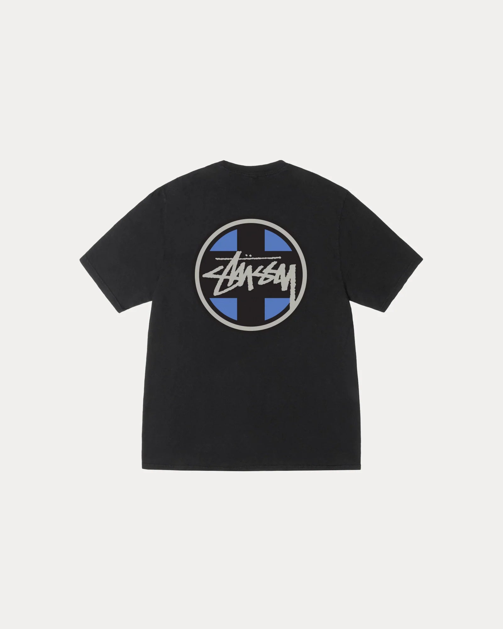 CROSS DOT PIG. DYED TEE BLACK
