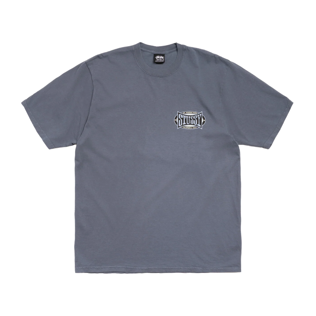 CHAMPION OVAL PIG. DYED TEE NAVY