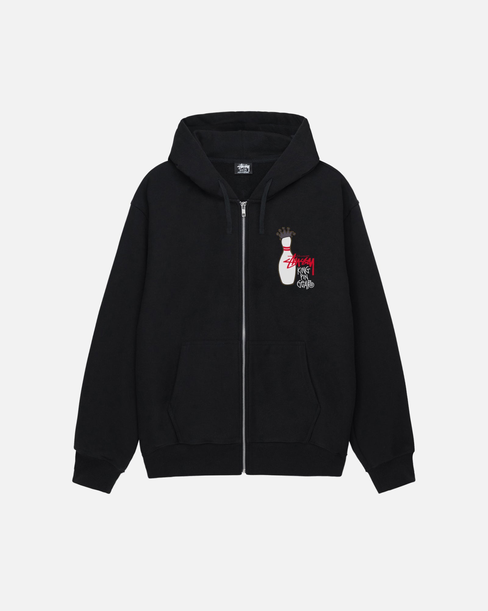 KINGPIN ZIP HOOD BLACK