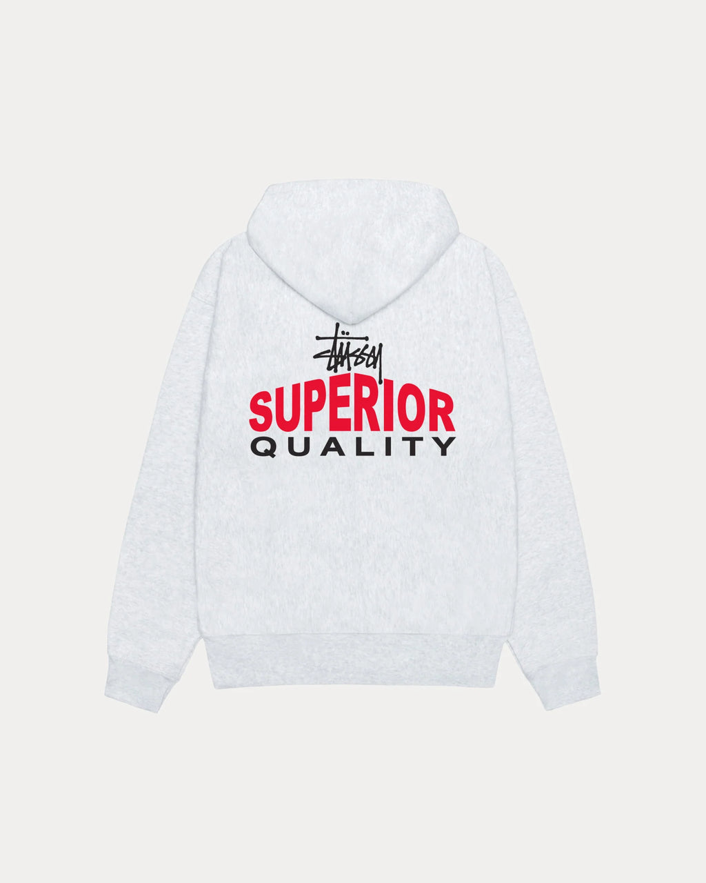 SUPERIOR QUALITY ZIP HOOD ASH HEATHER