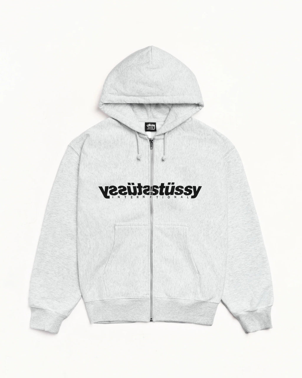 MIRROR ZIP HOOD ASH HEATHER