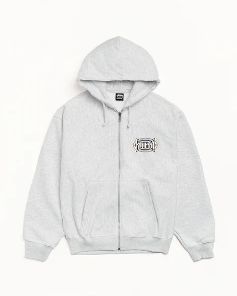 CHAMPION OVAL ZIP HOOD ASH HEATHER