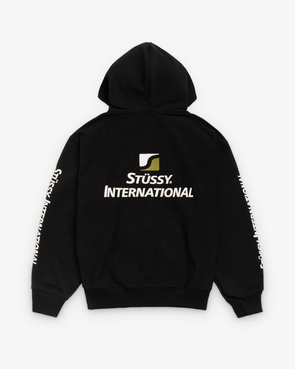 STUSSY INTERNATIONAL ZIP HOOD BLACK