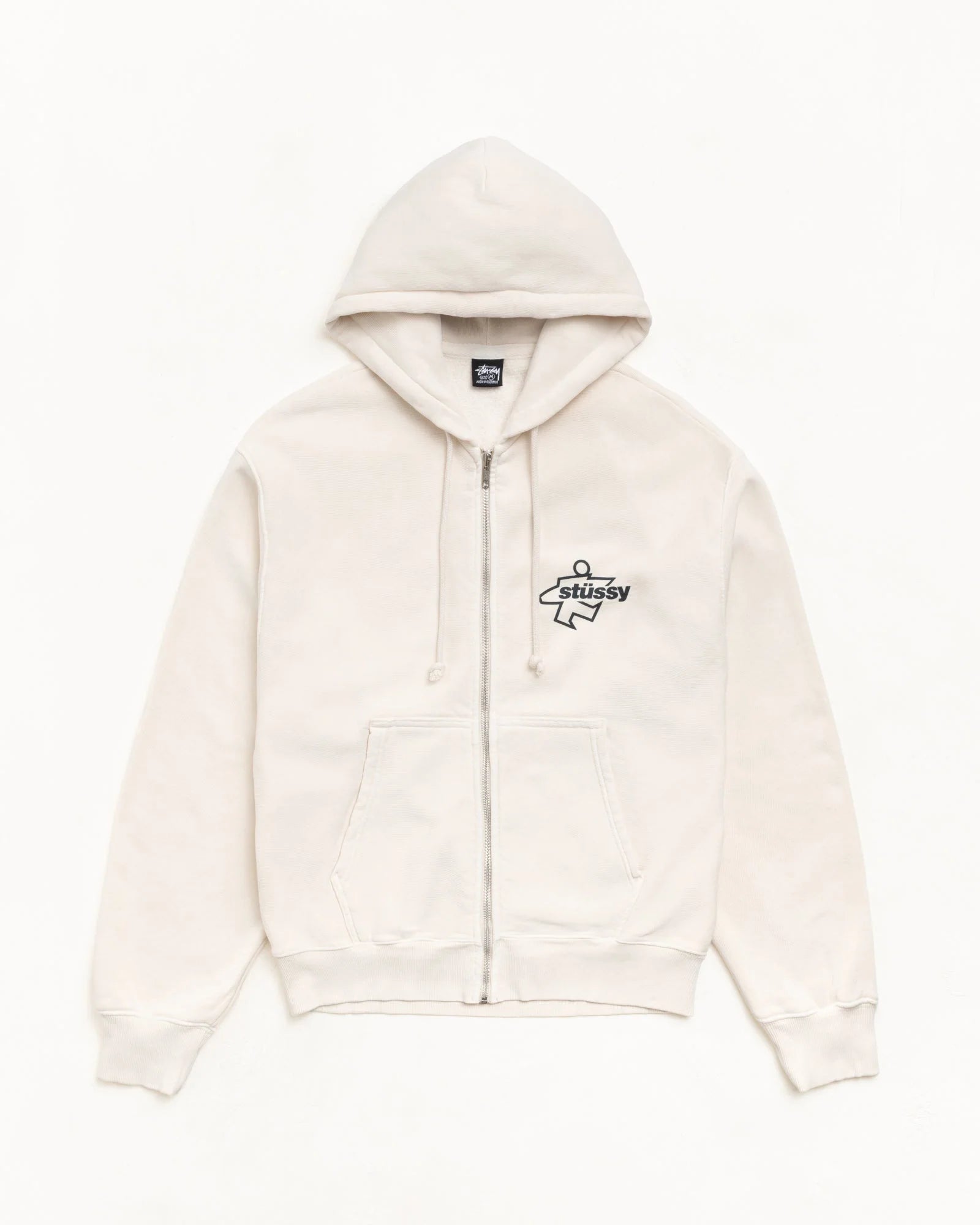 SURF SIZE GAR. DYED ZIP HOOD BONE