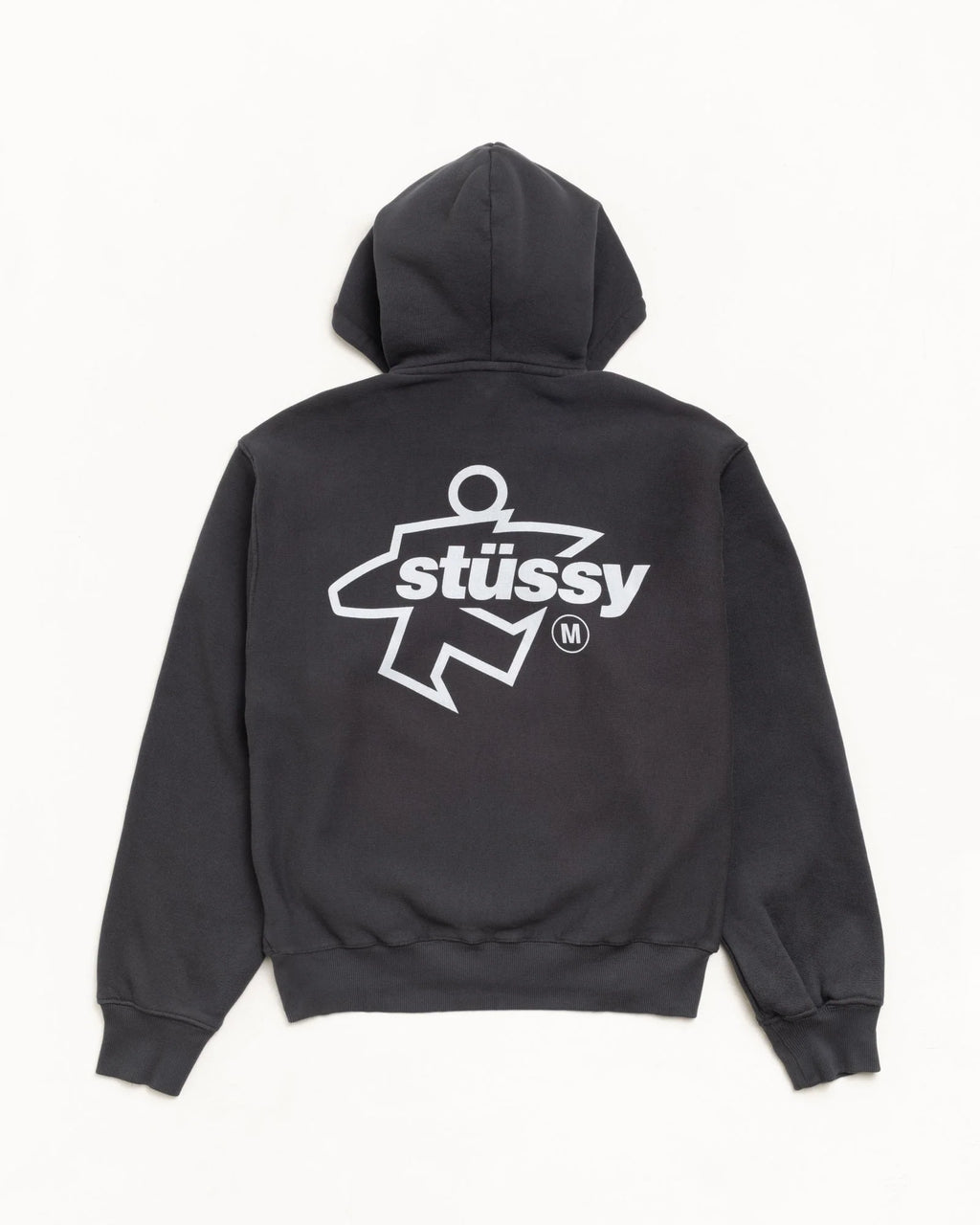 SURF SIZE GAR. DYED ZIP HOOD FADED BLACK