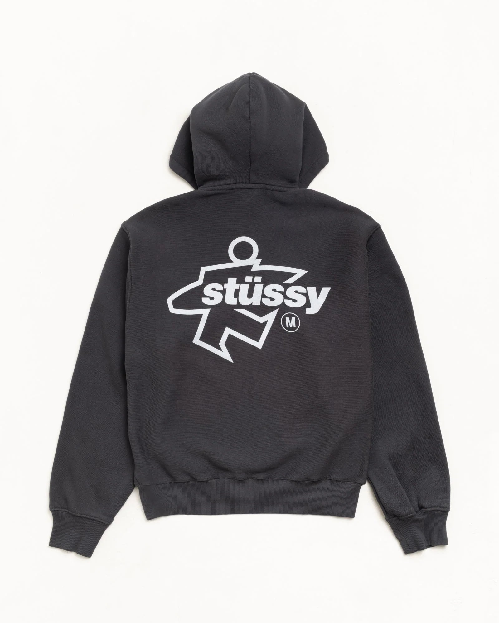 SURF SIZE GAR. DYED ZIP HOOD FADED BLACK