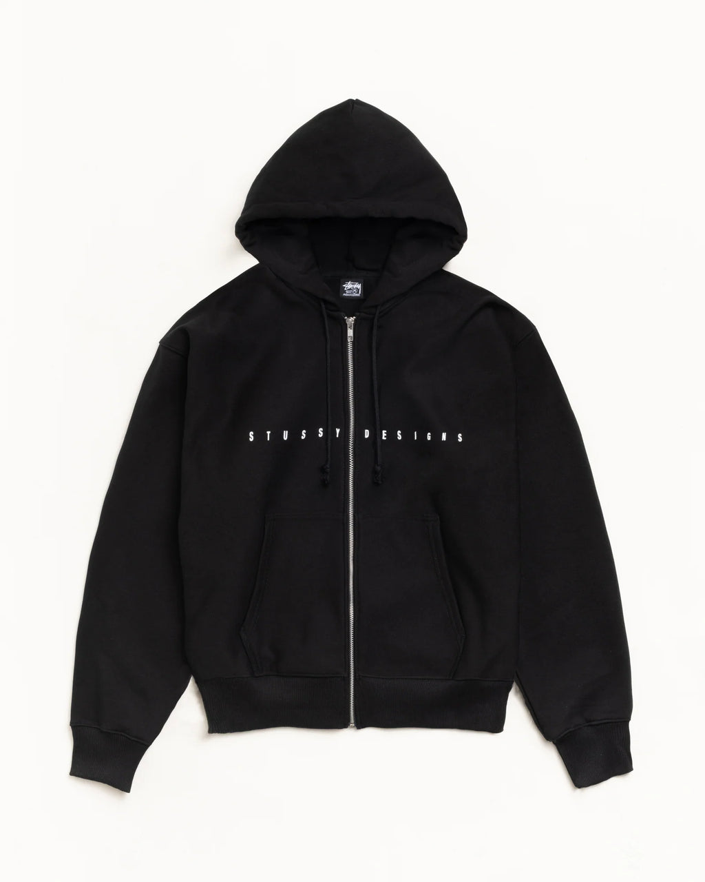 S BOX ZIP HOOD BLACK