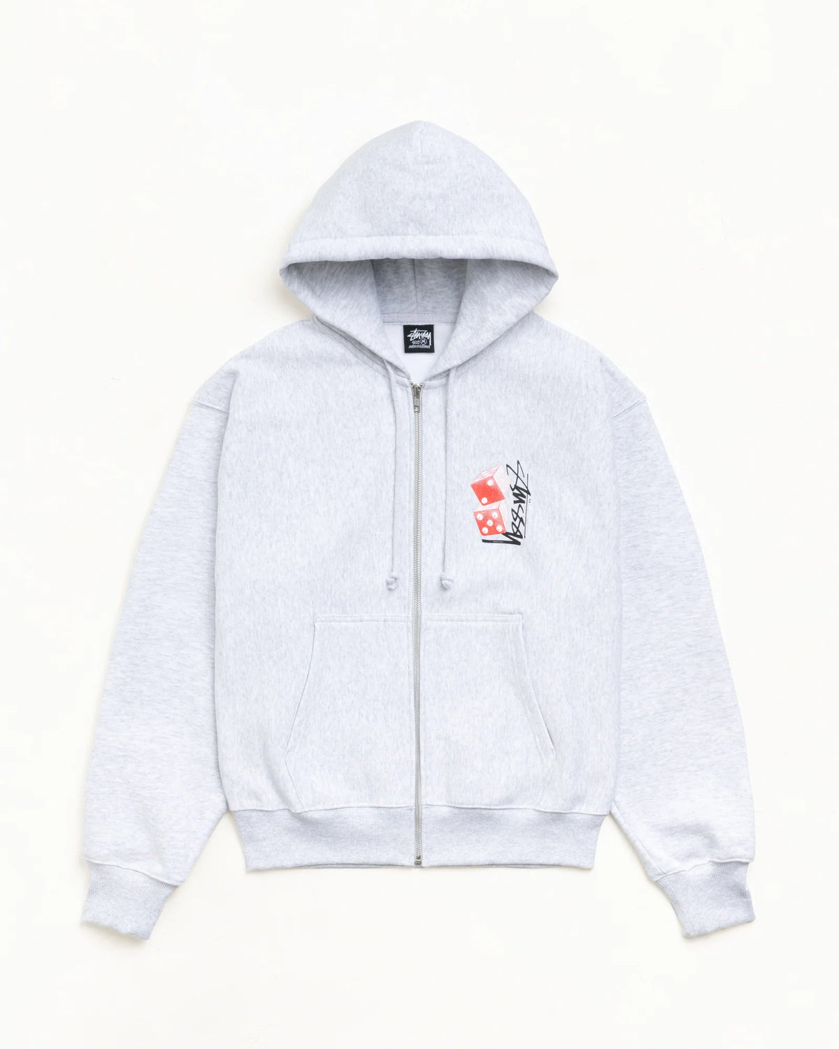 TALL DICE ZIP HOOD ASH HEATHER