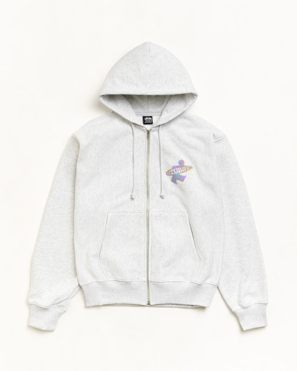 DOT SURF ZIP HOOD ASH HEATHER