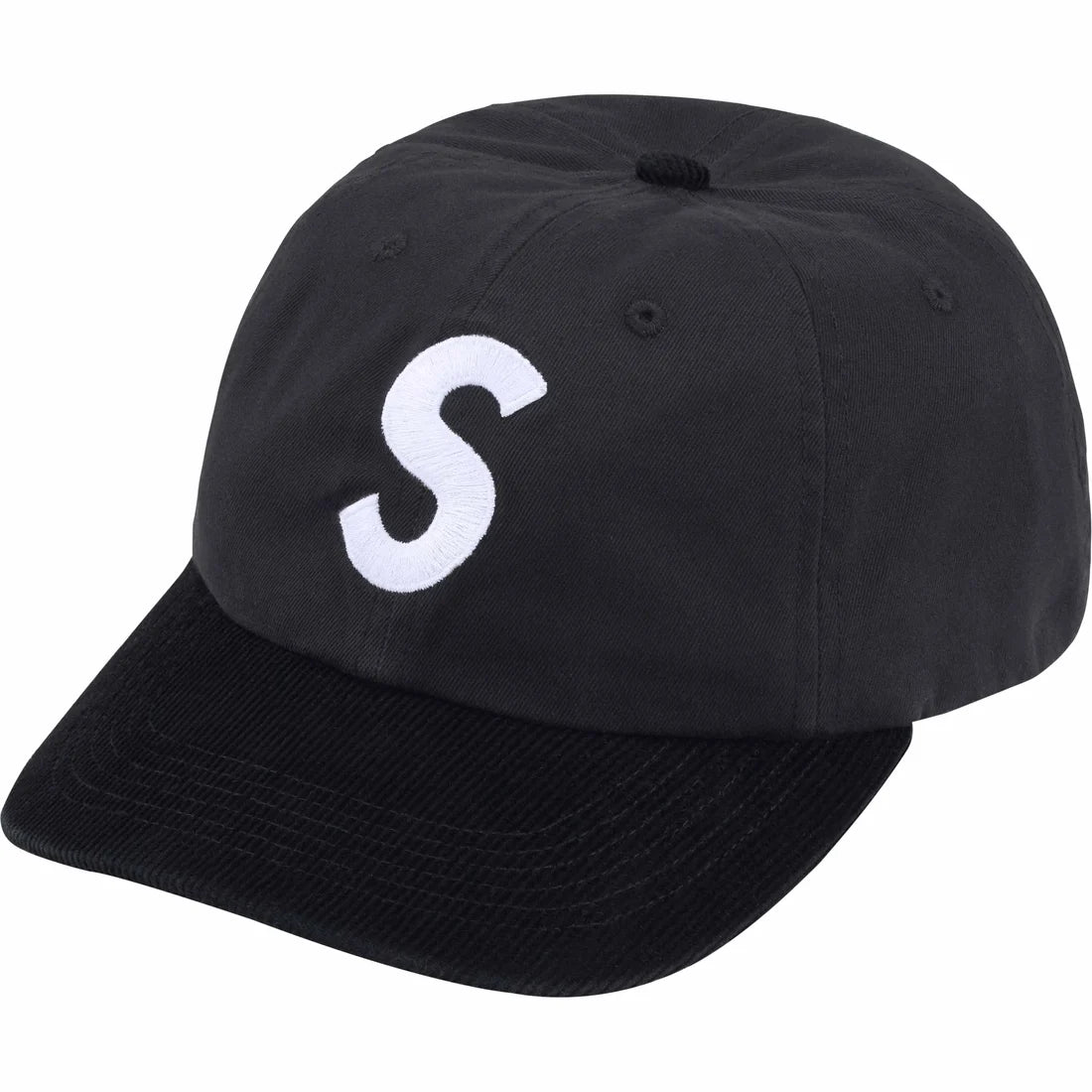 Supreme 2-Tone S Logo 6-Panel Black