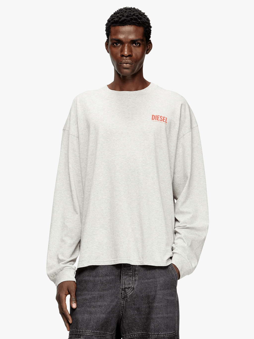 T-BOXT-LS-BISK MAGLIETTA GREY MELANGE
