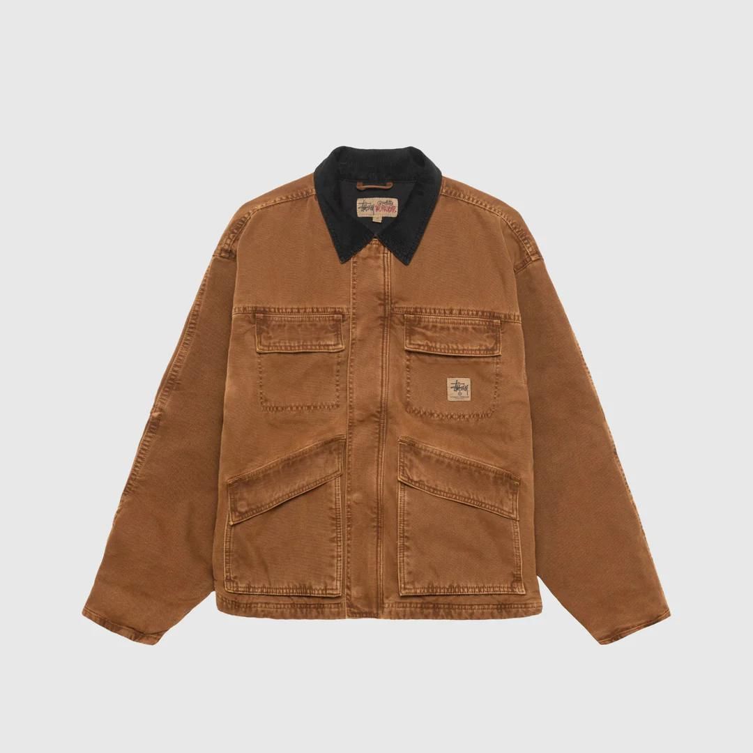 WASHED CANVAS SHOP JACKET BRONZE