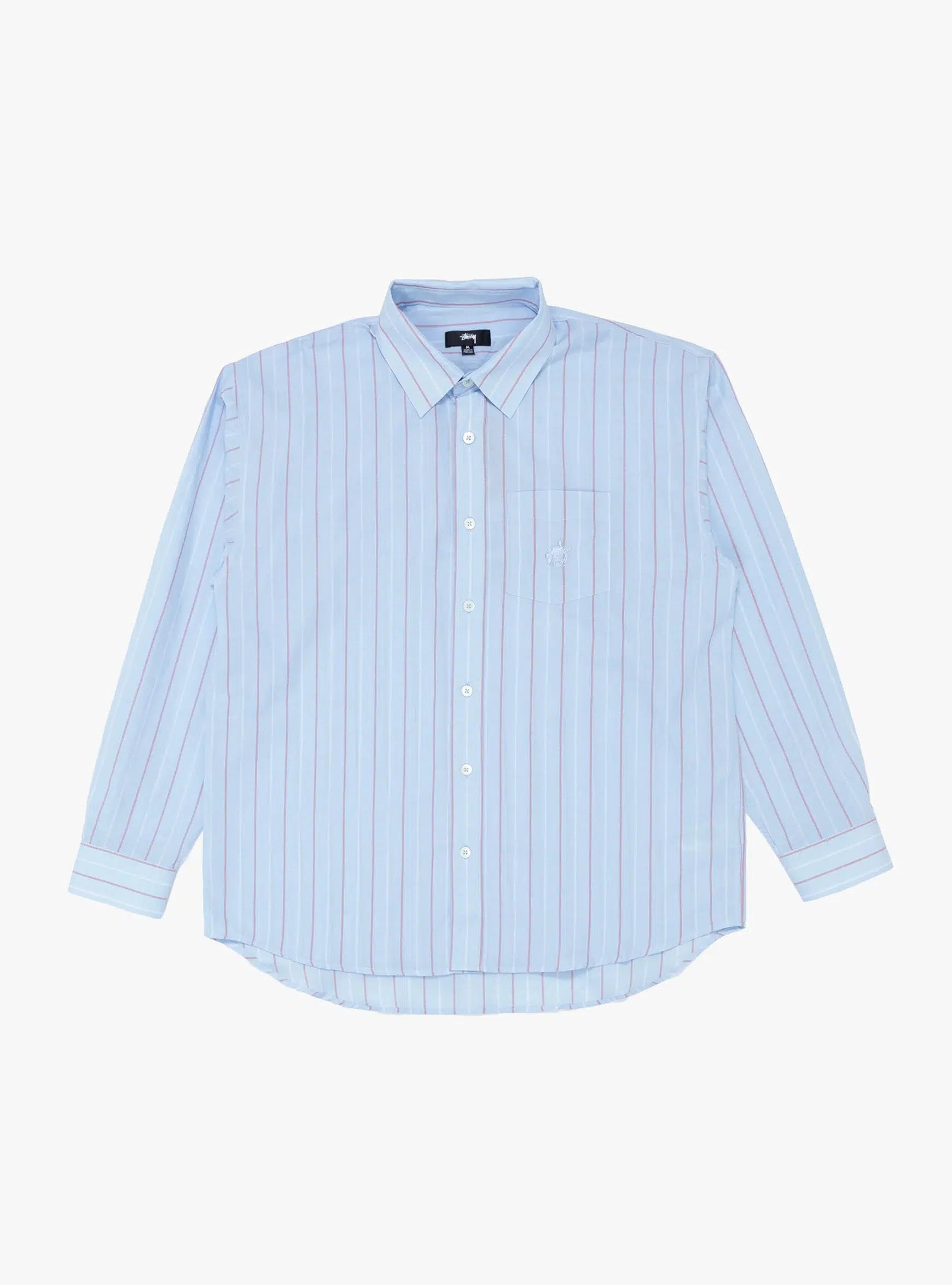 CLASSIC LS SHIRT STRIPE LIGHT BLUE