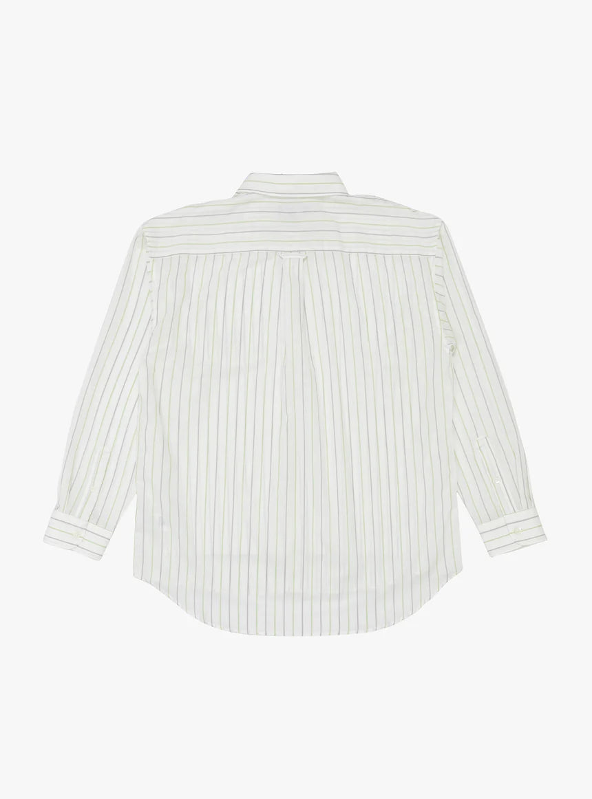 CLASSIC LS SHIRT STRIPE WHITE