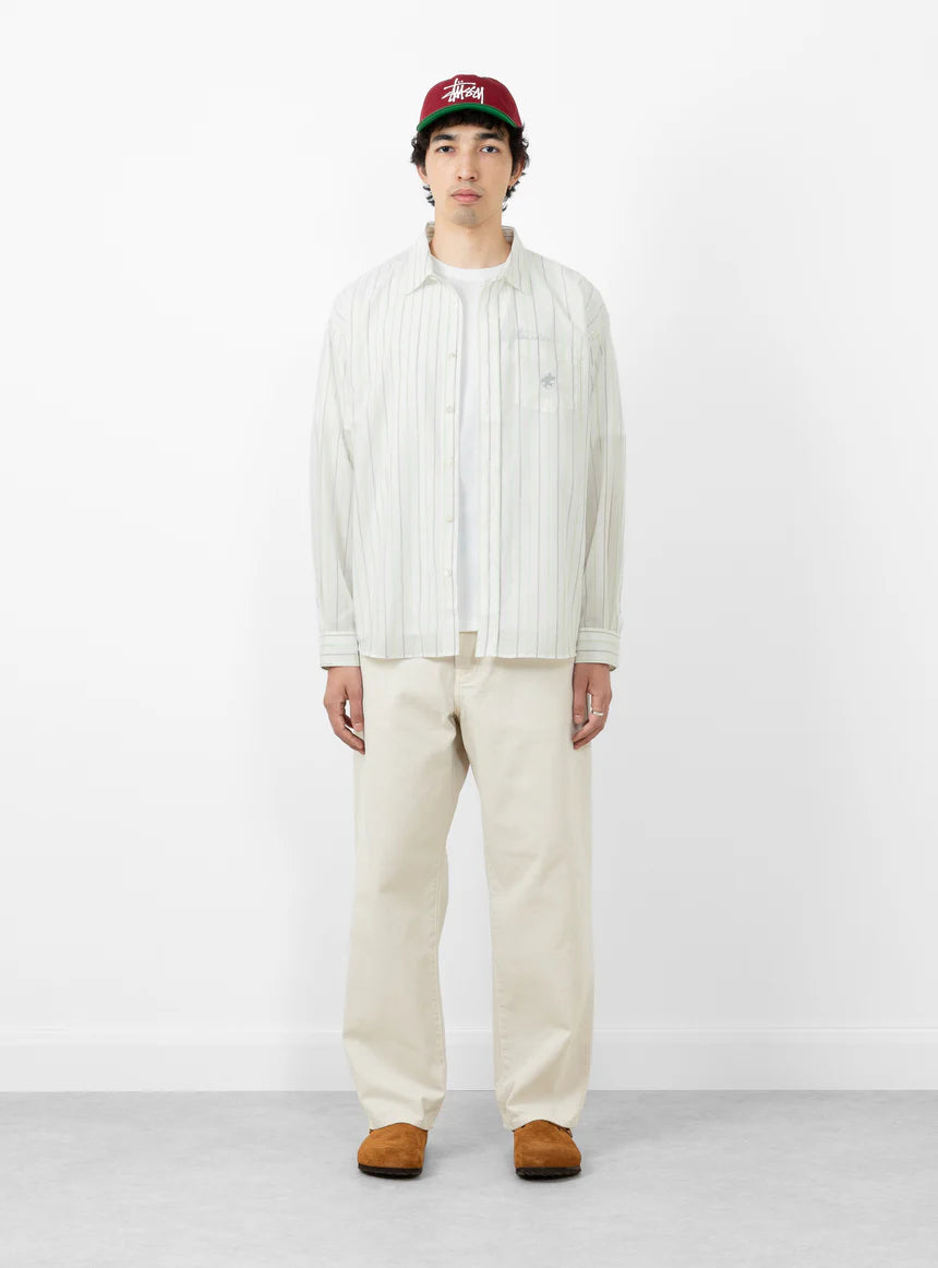 CLASSIC LS SHIRT STRIPE WHITE