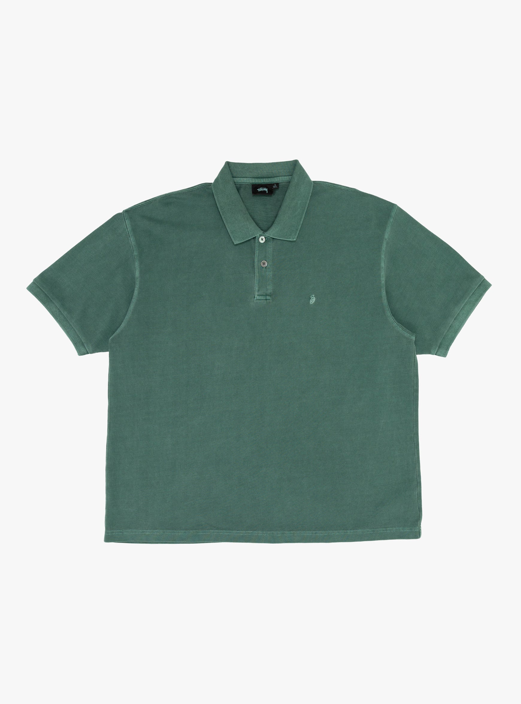 PIQUE POLO PIG. DYED GREEN