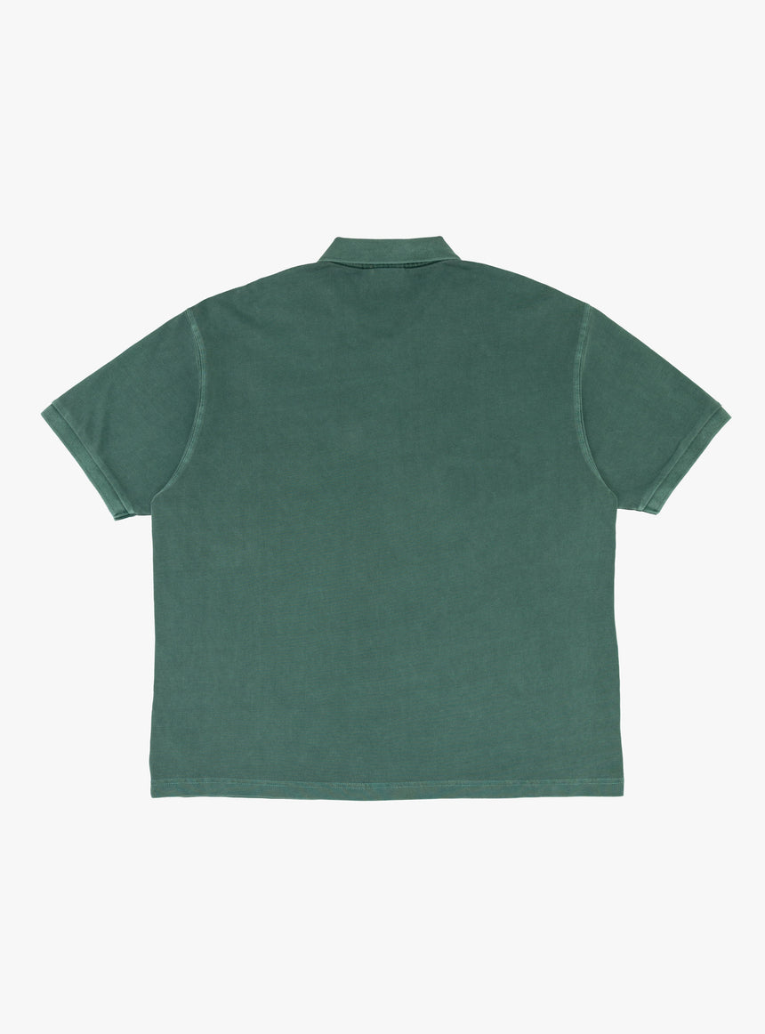 PIQUE POLO PIG. DYED GREEN