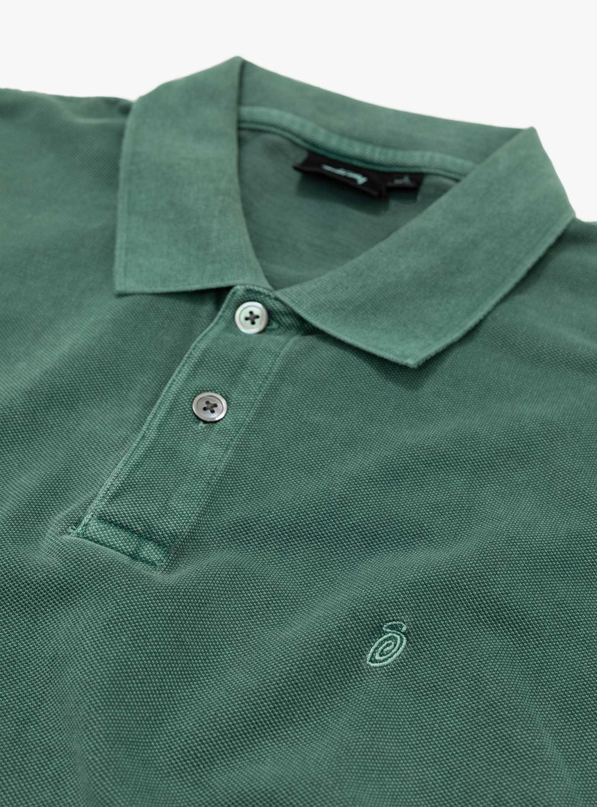 PIQUE POLO PIG. DYED GREEN