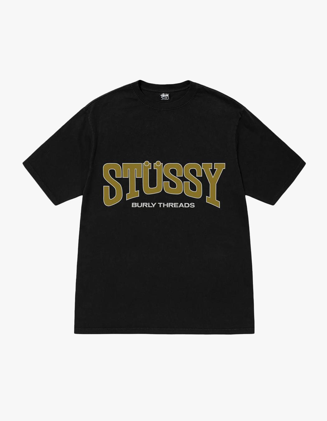 BURLY THREADS PIG. DYED TEE BLACK