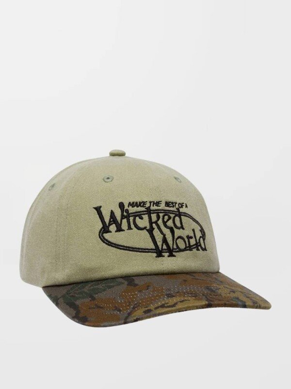 PIGMENT WICKED WORLD 6 PANEL VELCRO BACK KHAKI