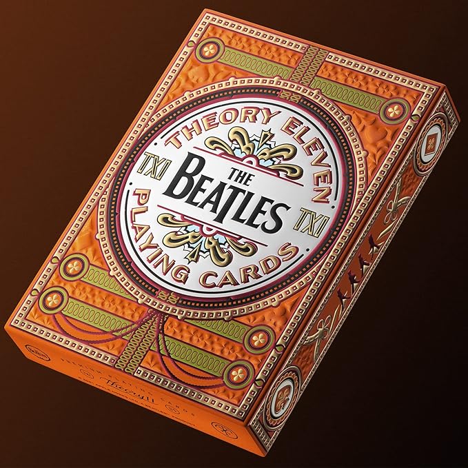 The Beatles orange playing cards