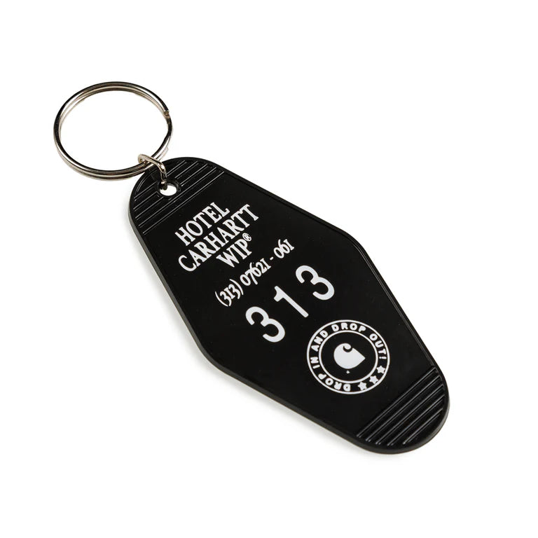 Hotel Keys Keychain Black / White