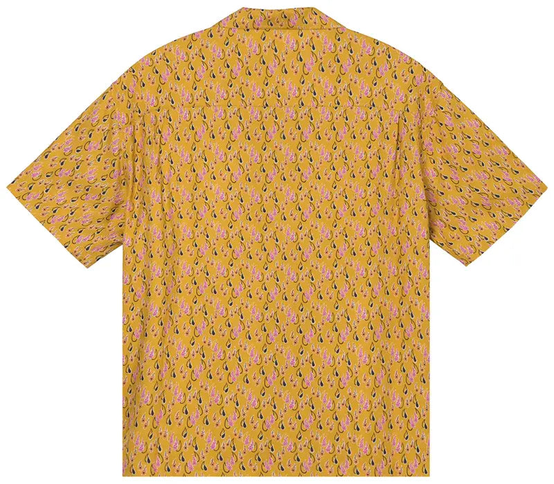 Paisley Tears Shirt Mustard