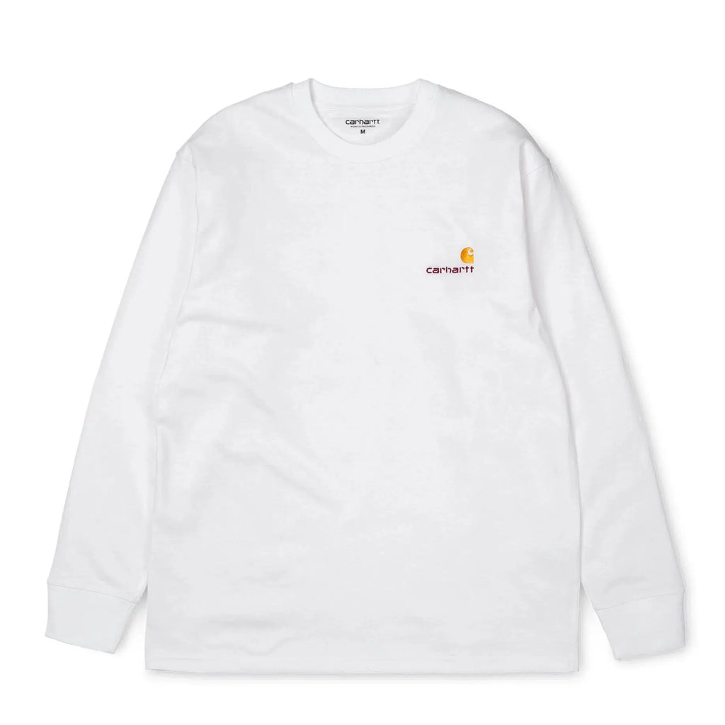 L/S American Script T-Shirt White