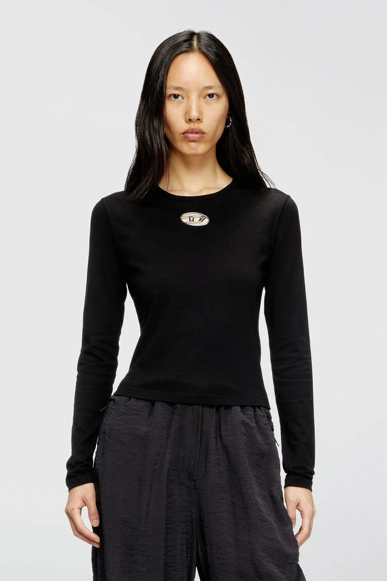 T-UNCUTIESLONG-LS-OD TOP CAVIAR