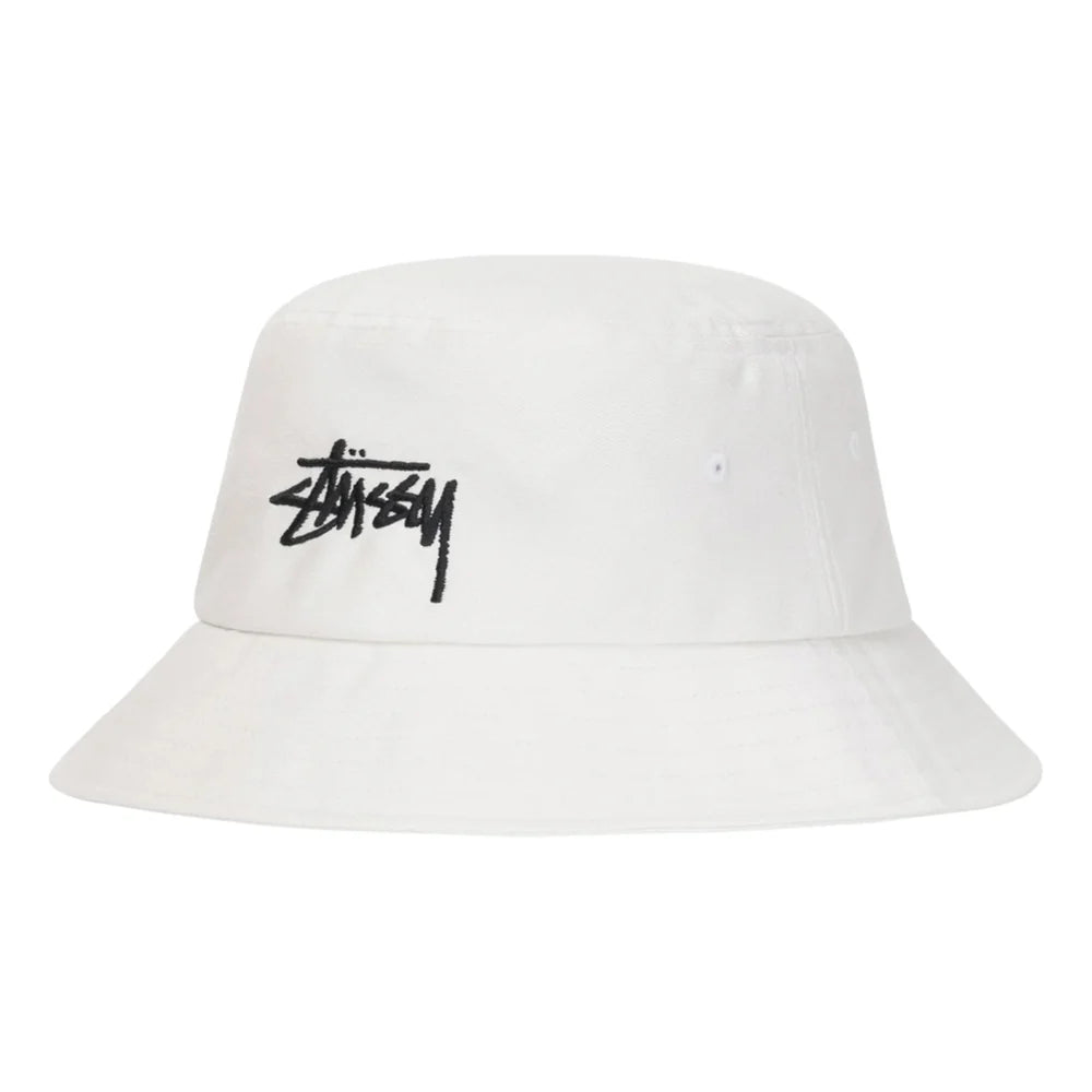 Big Stock Bucket Hat White