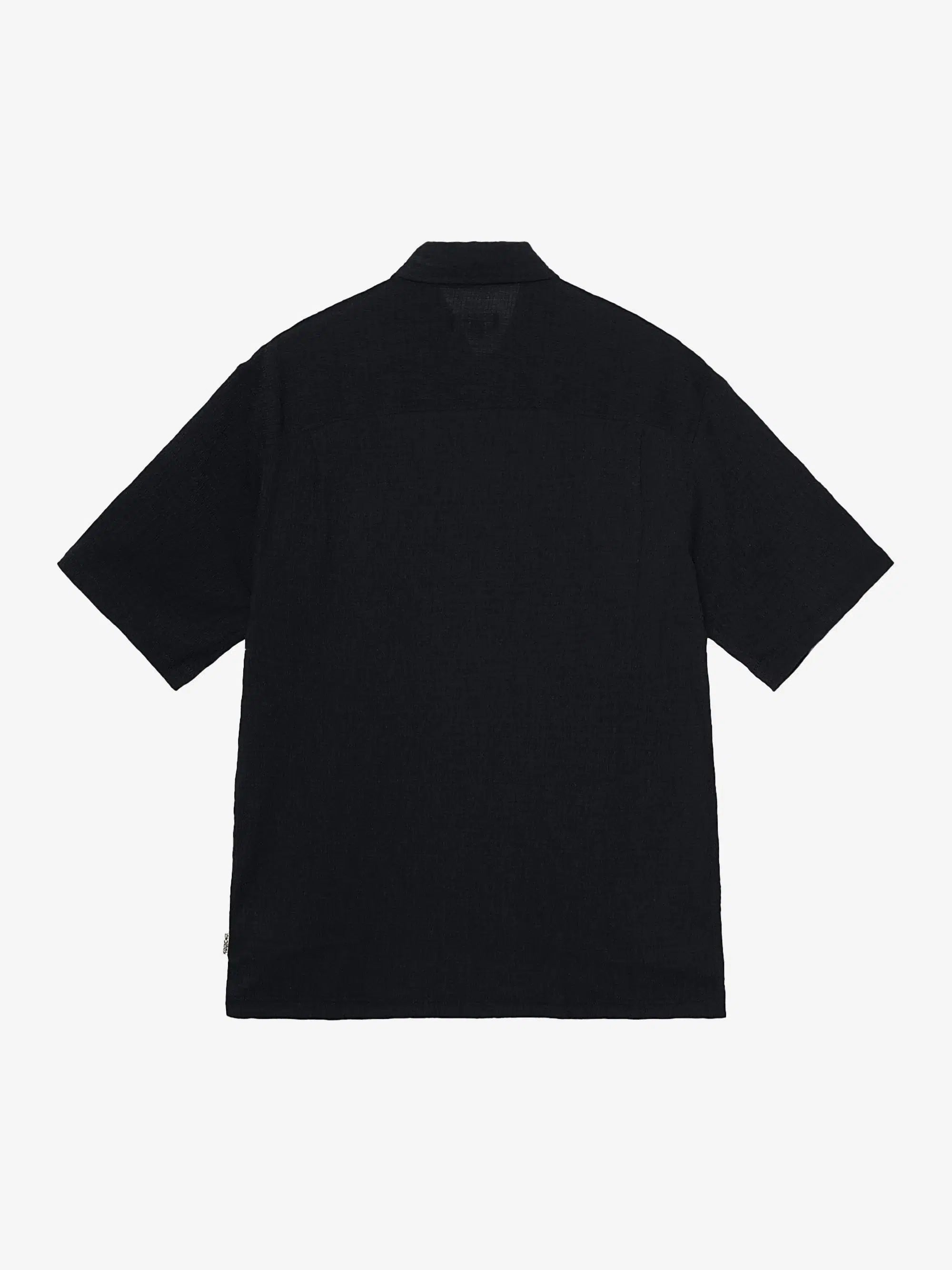 FLAT BOTTOM CRINKLED SHIRT BLACK