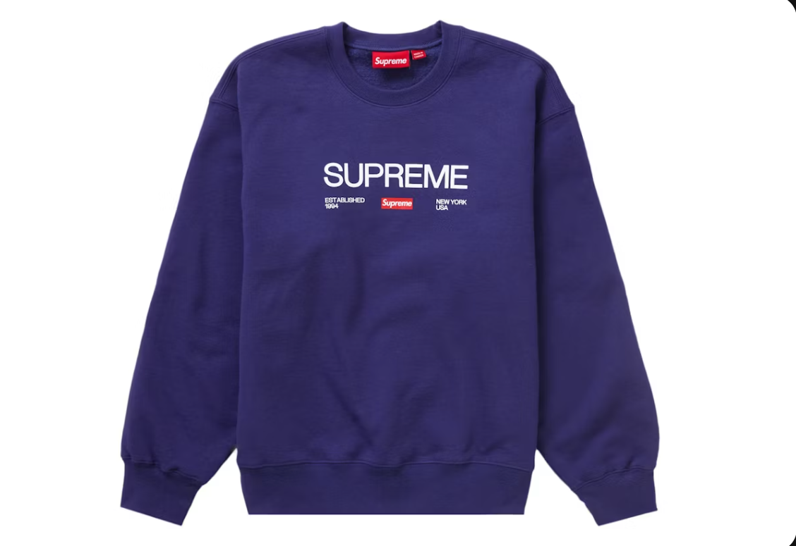 ESTABLIBLISHED CREWNECK WASHED NAVY