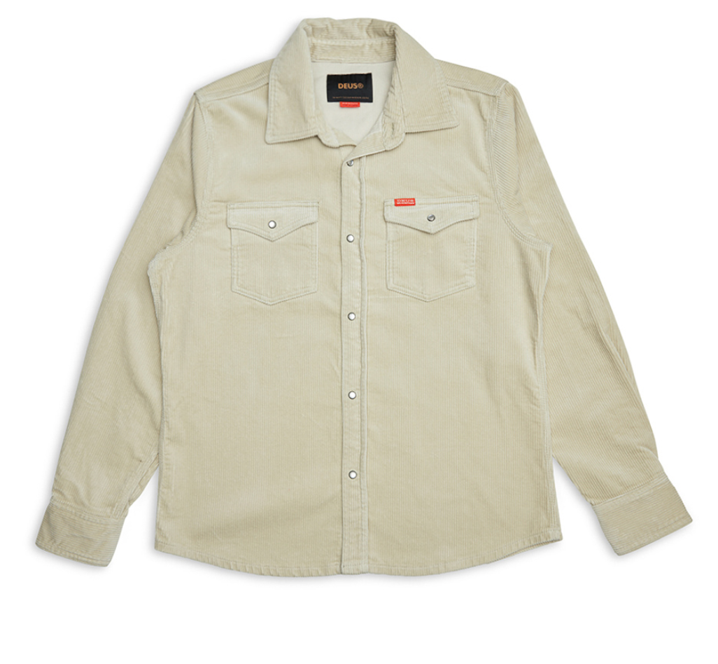 Western Cord Shirt Dirty White