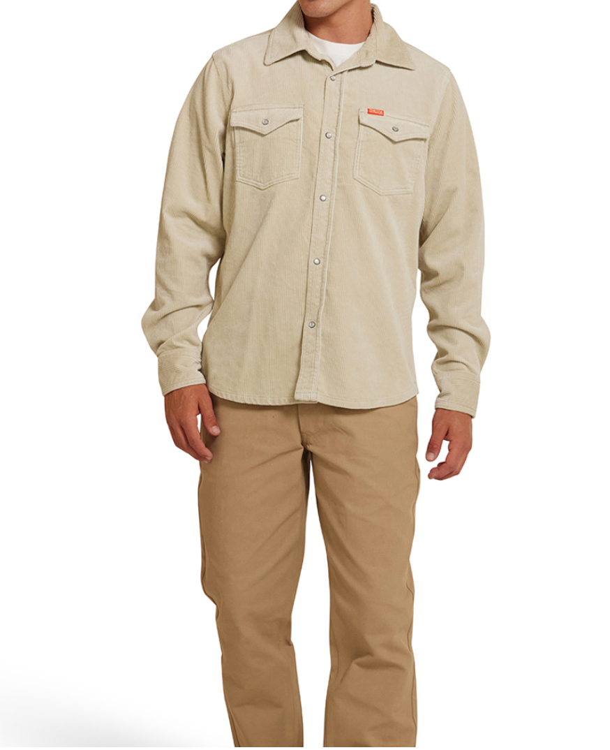 Western Cord Shirt Dirty White