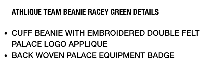 ATHLIQUE TEAM BEANIE RACEY GREEN