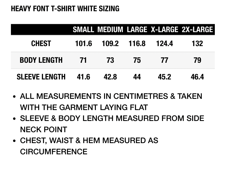 HEAVY FONT T-SHIRT WHITE