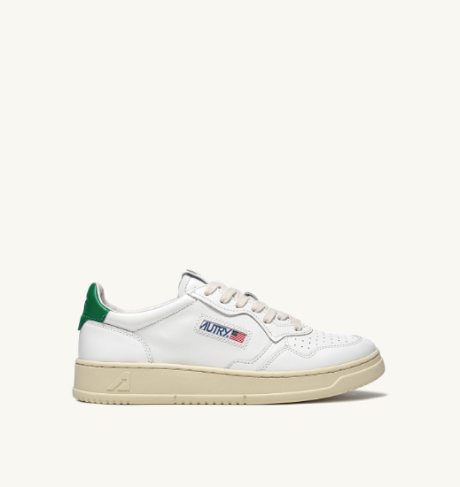 MEDALIST LOW WOM LEAT/LEAT WHT/GREEN