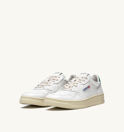MEDALIST LOW WOM LEAT/LEAT WHT/GREEN