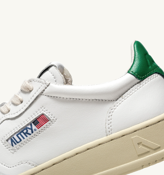 MEDALIST LOW WOM LEAT/LEAT WHT/GREEN