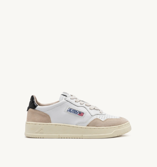 MEDALIST LOW MAN LEAT/SUEDE WHT/BLK