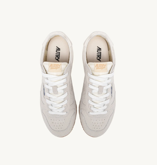 WINDSPIN LOW WOM PERFOR/SUEDE OFF WHITE