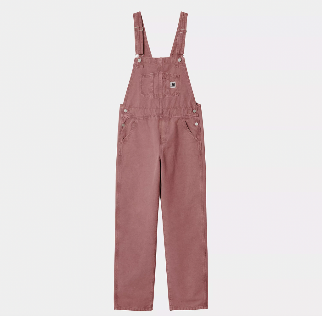 W' Bib Overall Straight dusky pink