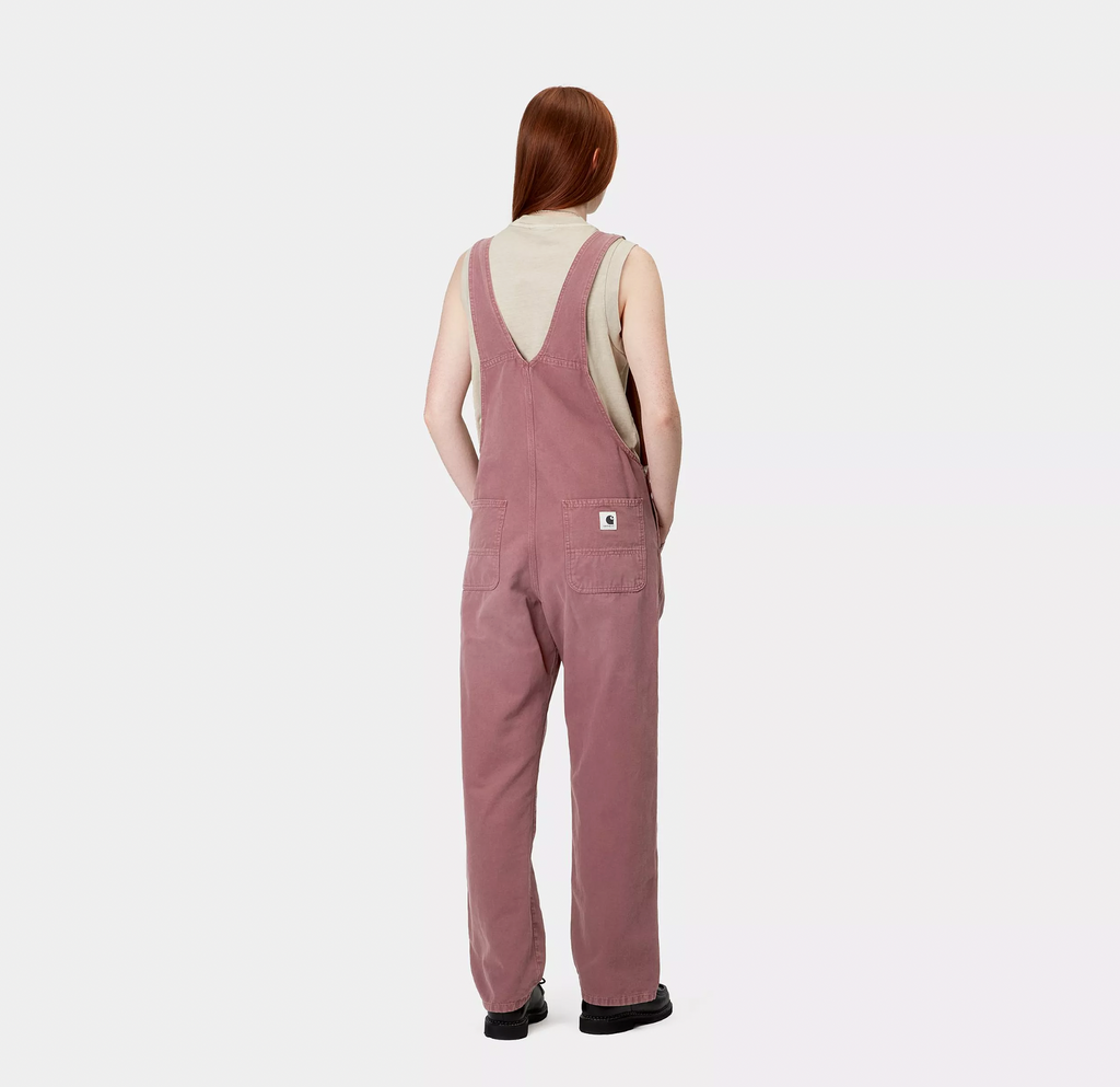 W' Bib Overall Straight dusky pink