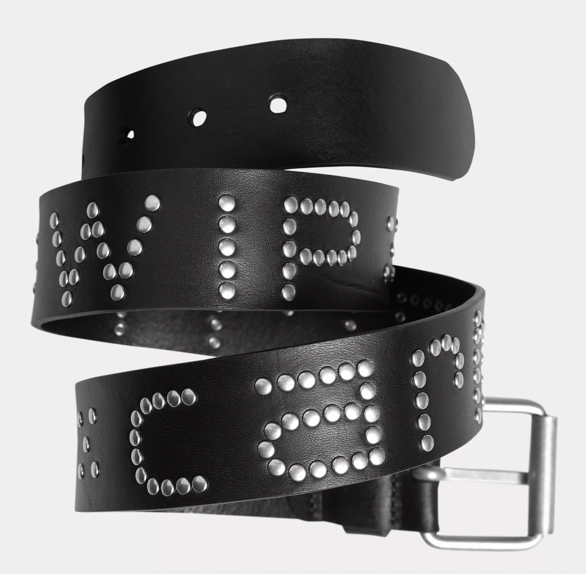Script Studs Belt Black / Silver