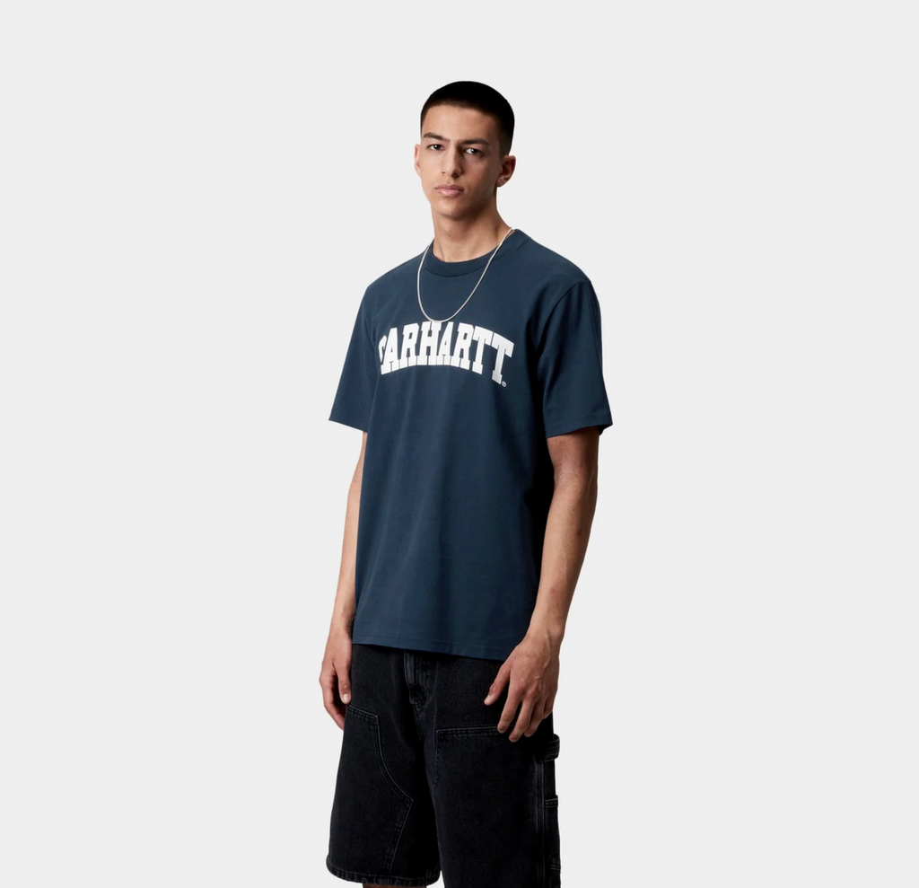 S/S University T-Shirt ink/white