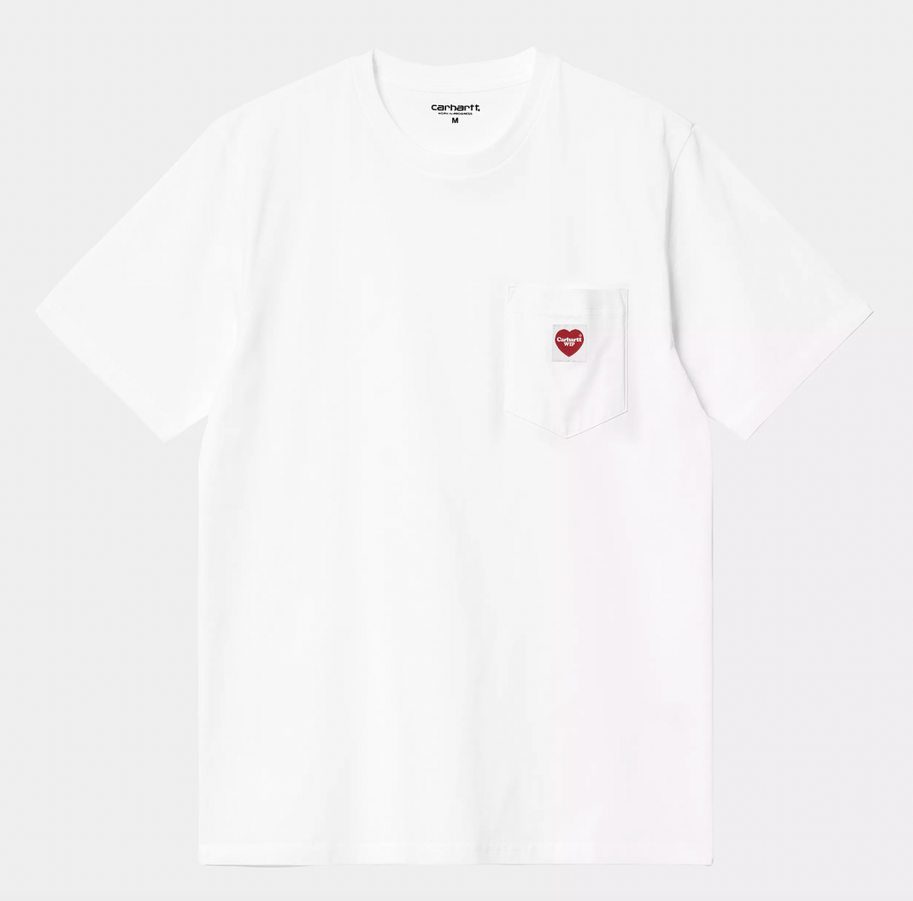 S/S Pocket Heart T-Shirt White