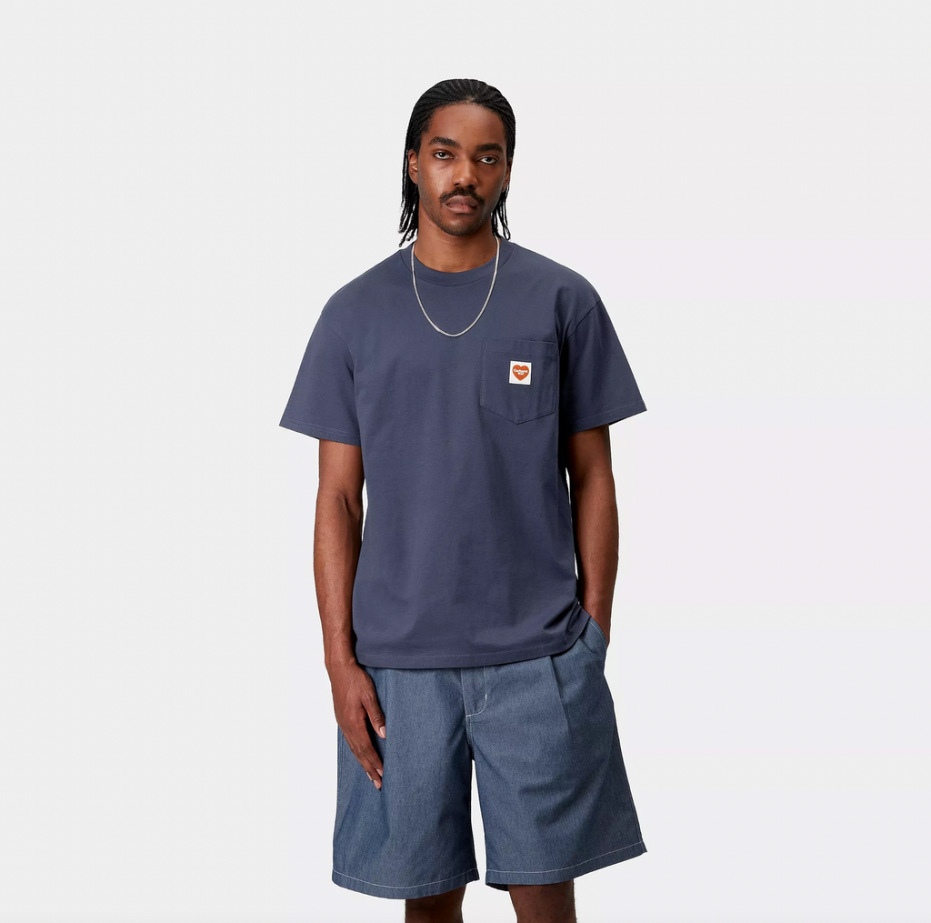 S/S Pocket Heart T-Shirt blue