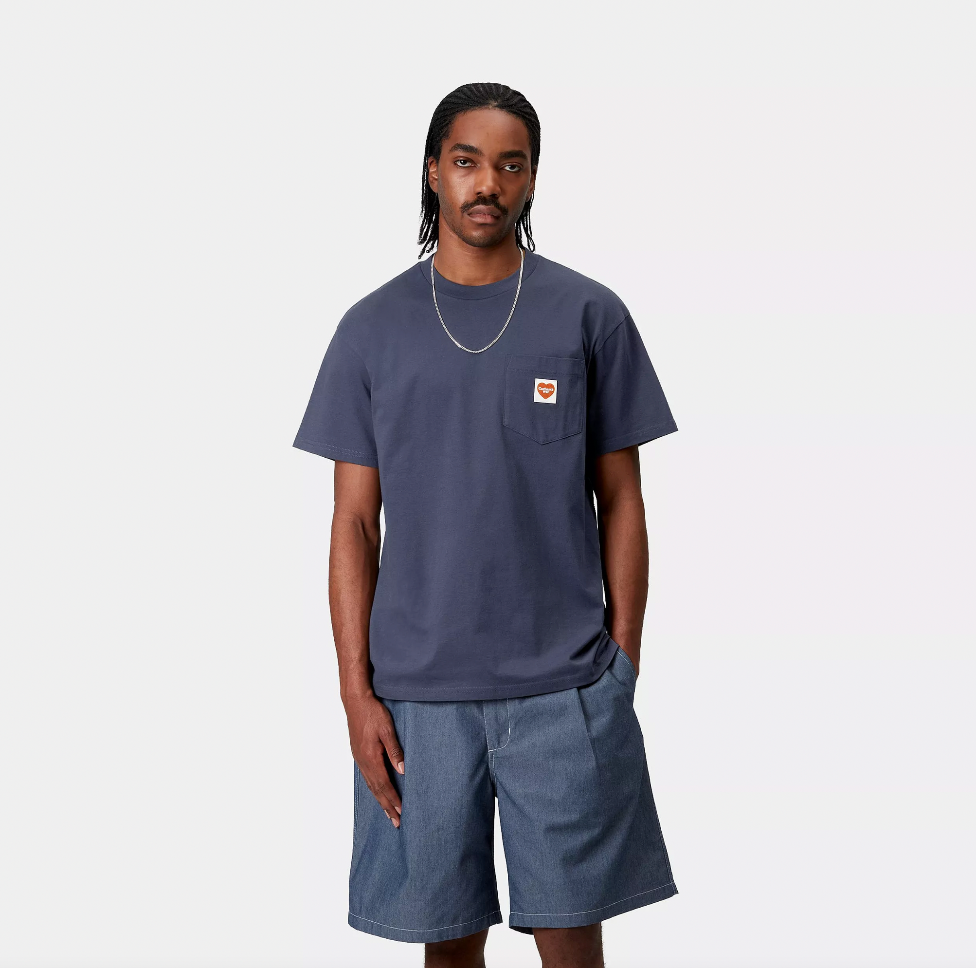 S/S Pocket Heart T-Shirt blue