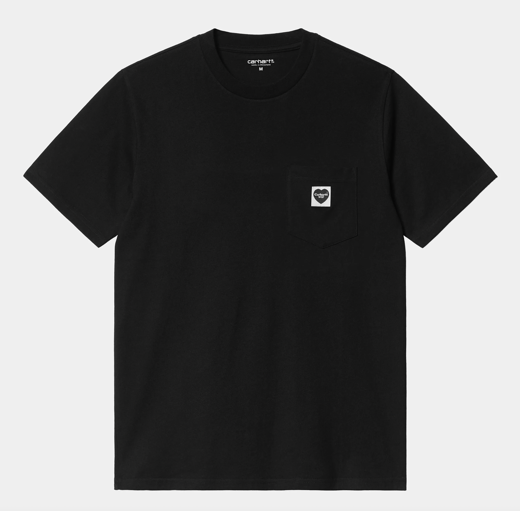 S/S Pocket Heart T-Shirt Black / Black