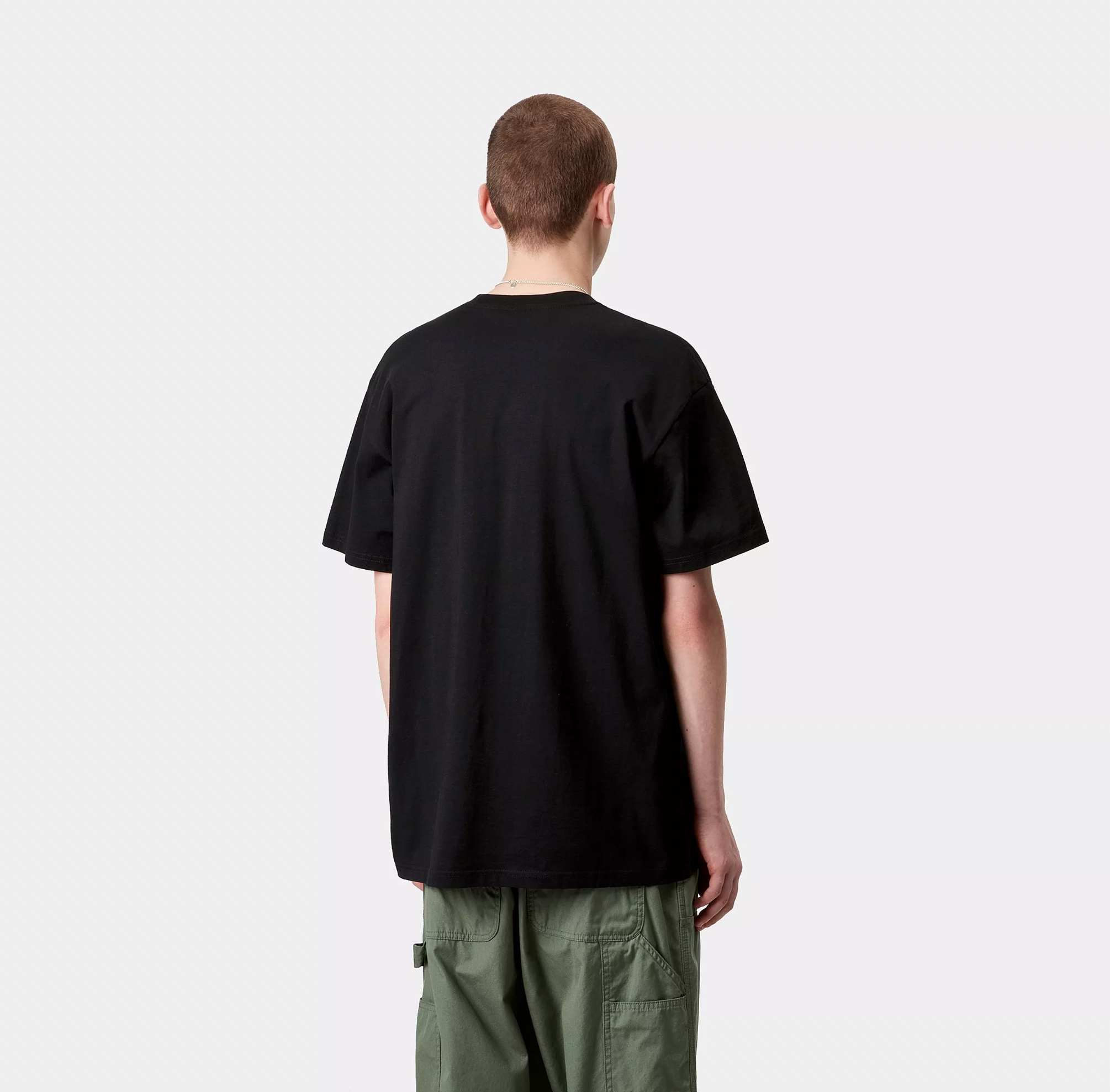 S/S Pocket Heart T-Shirt Black / Black